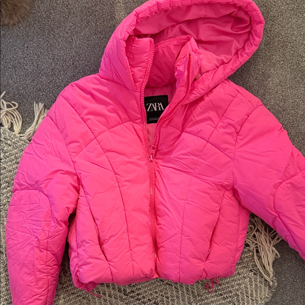 Zara Vibrant Pink Quilted Jacket